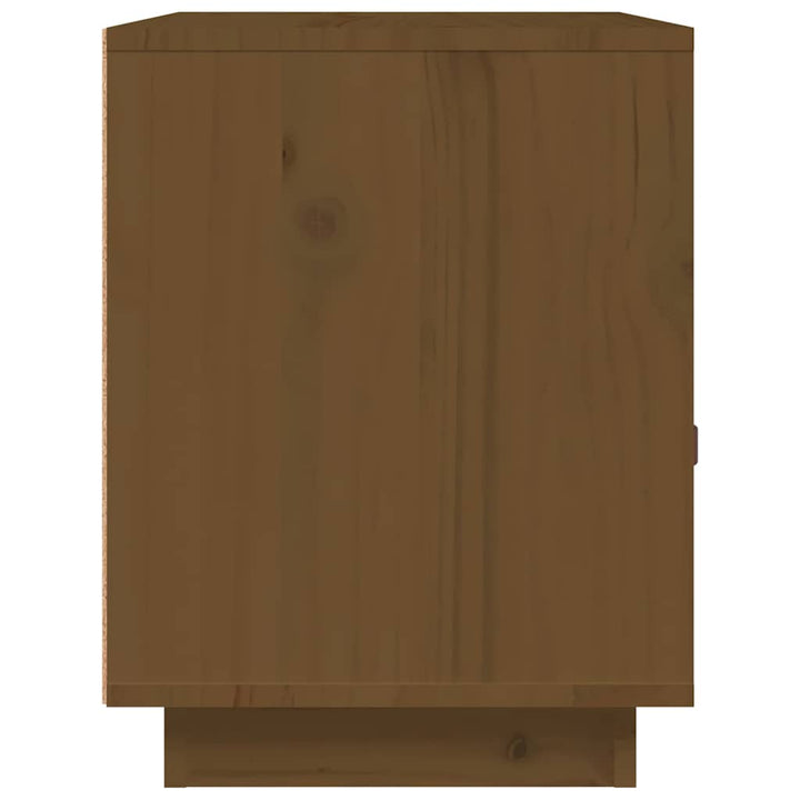 sengeborde 2 stk. 40x34x45 cm massivt fyrretræ gyldenbrun