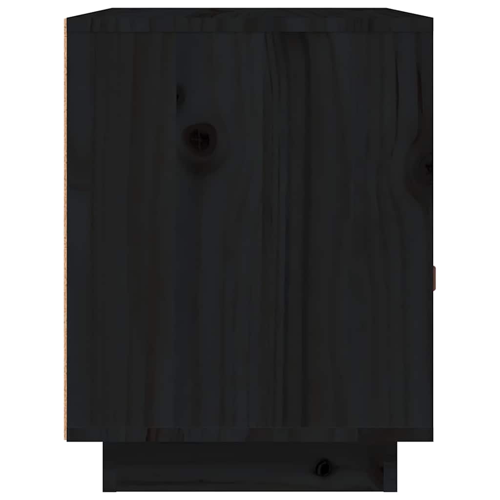 sengeborde 2 stk. 40x34x45 cm massivt fyrretræ sort