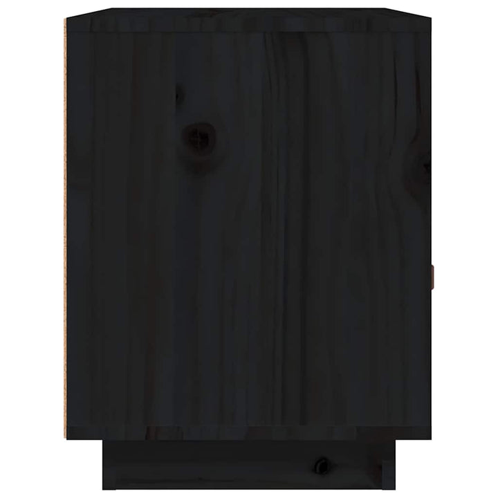 sengeborde 2 stk. 40x34x45 cm massivt fyrretræ sort