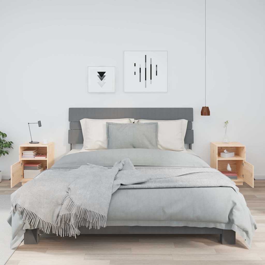 sengeborde 2 stk. 40x34x55 cm massivt fyrretræ