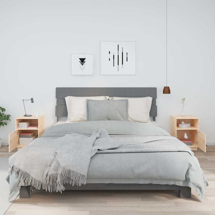 sengeborde 2 stk. 40x34x55 cm massivt fyrretræ