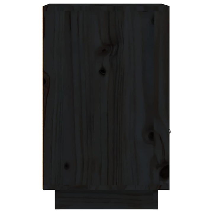 sengeborde 2 stk. 40x34x55 cm massivt fyrretræ sort