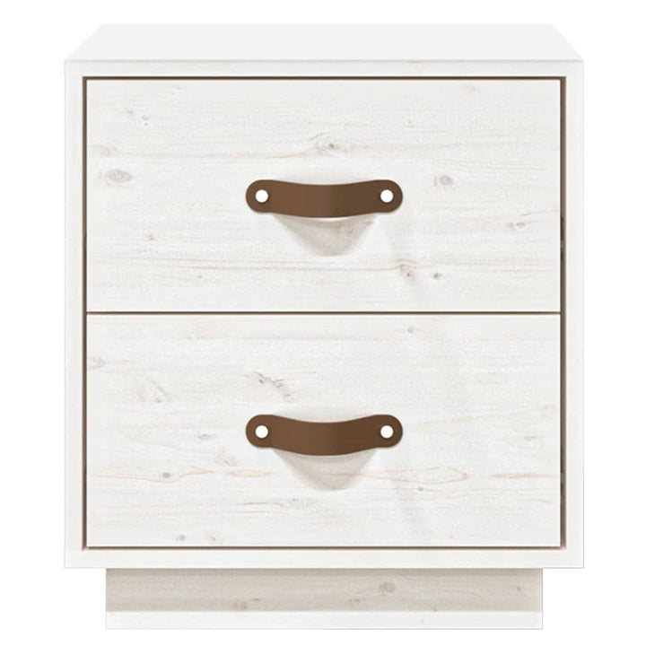 sengeborde 2 stk. 40x34x45 cm massivt fyrretræ hvid