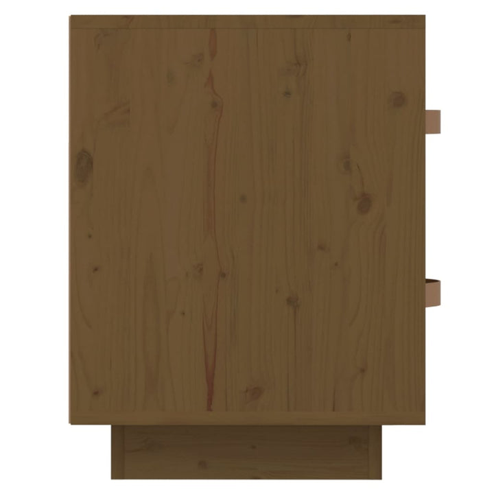 sengebord 40x34x45 cm massivt fyrretræ gyldenbrun