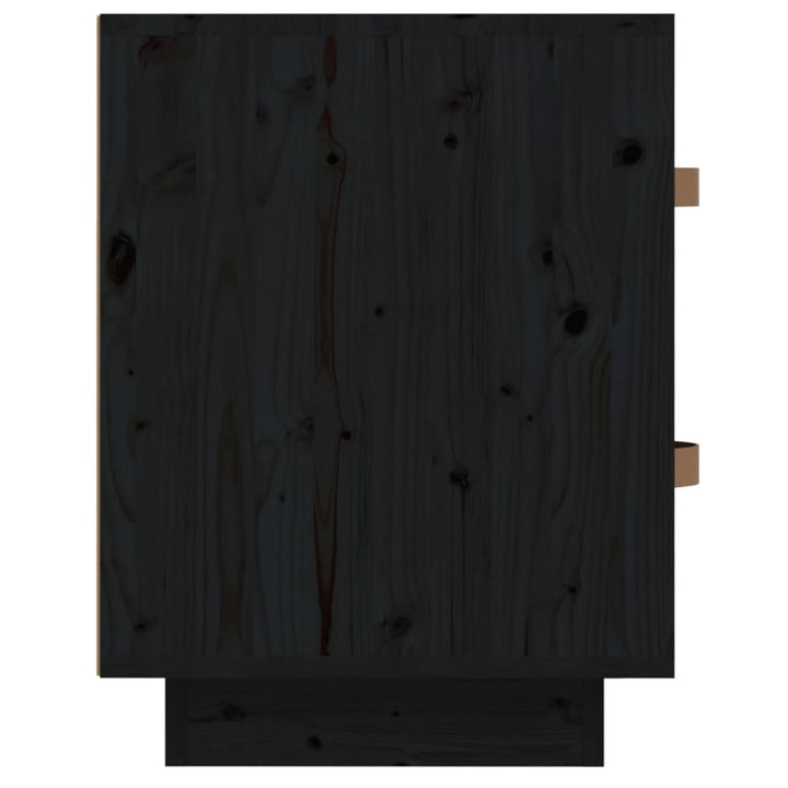 sengeborde 2 stk. 40x34x45 cm massivt fyrretræ sort