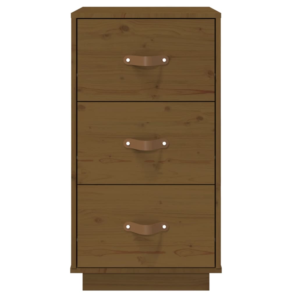 sengeborde 2 stk. 40x40x75 cm massivt fyrretræ gyldenbrun