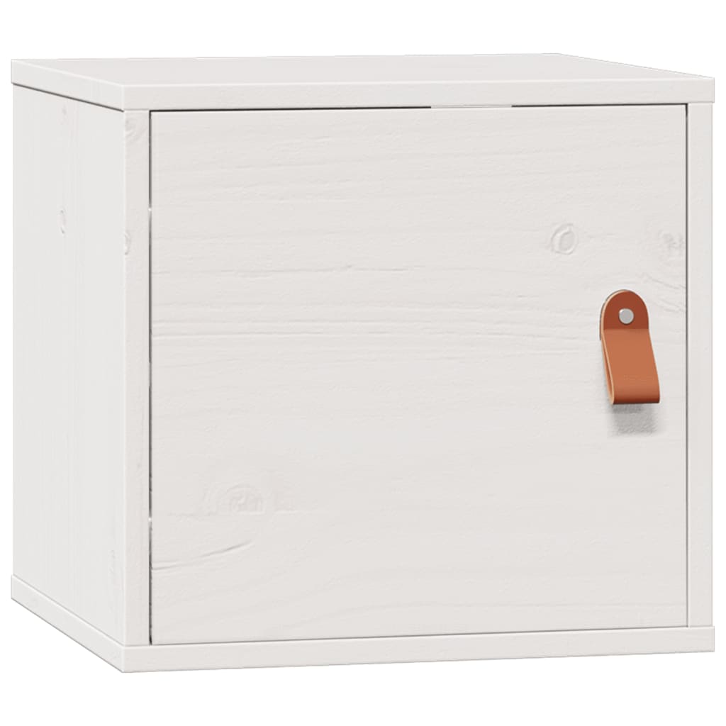 vægskab 31,5x30x30 cm massivt fyrretræ hvid