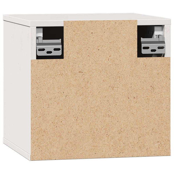vægskab 31,5x30x30 cm massivt fyrretræ hvid