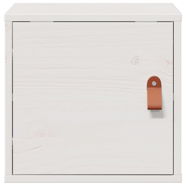 vægskabe 2 stk. 31,5x30x30 cm massivt fyrretræ hvid