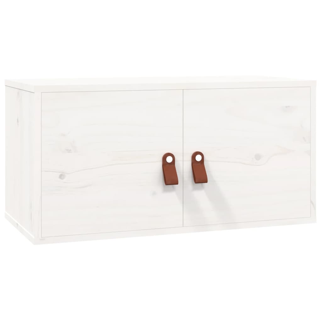 vægskabe 2 stk. 60x30x30 cm massivt fyrretræ hvid