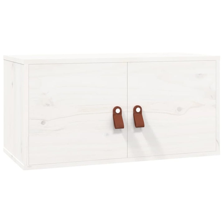 vægskabe 2 stk. 60x30x30 cm massivt fyrretræ hvid