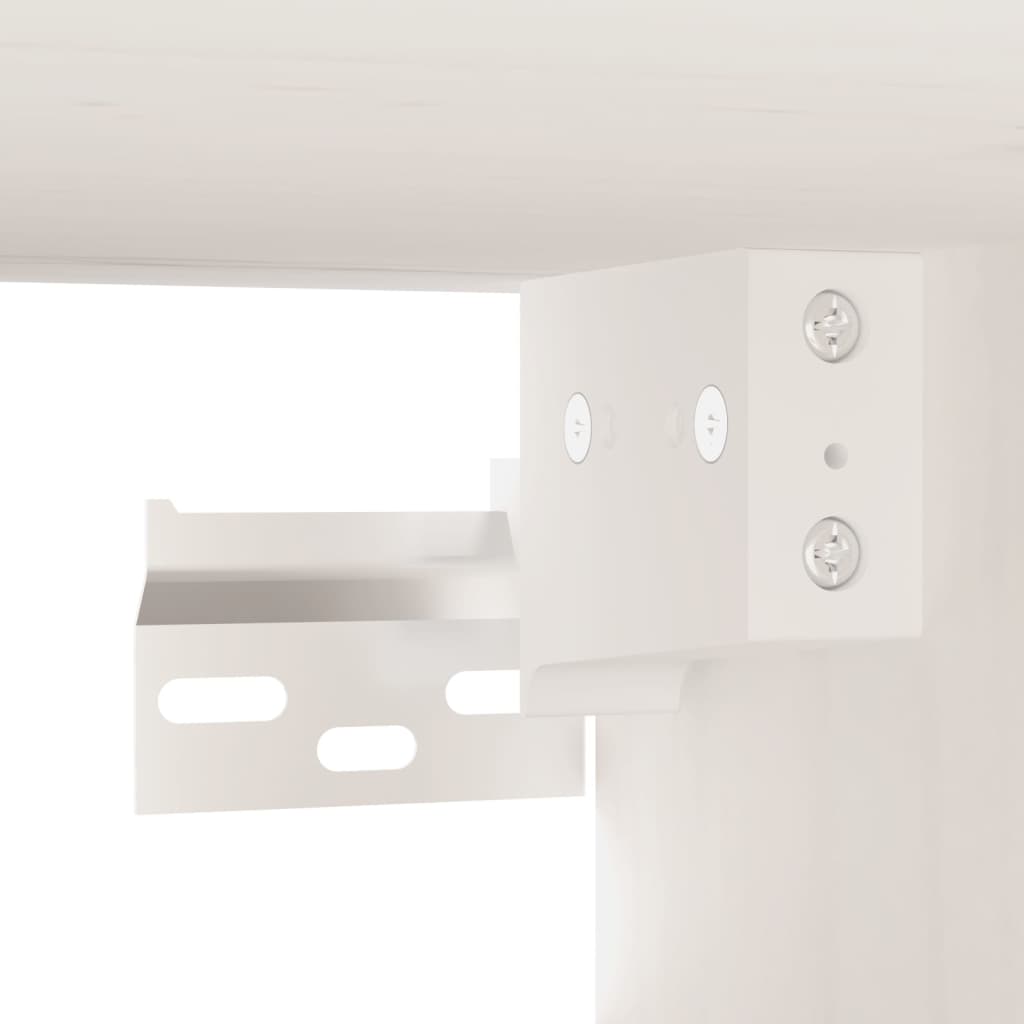 vægskabe 2 stk. 60x30x30 cm massivt fyrretræ hvid