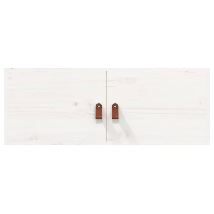 vægskab 80x30x30 cm massivt fyrretræ hvid