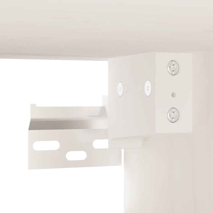 vægskab 80x30x30 cm massivt fyrretræ hvid