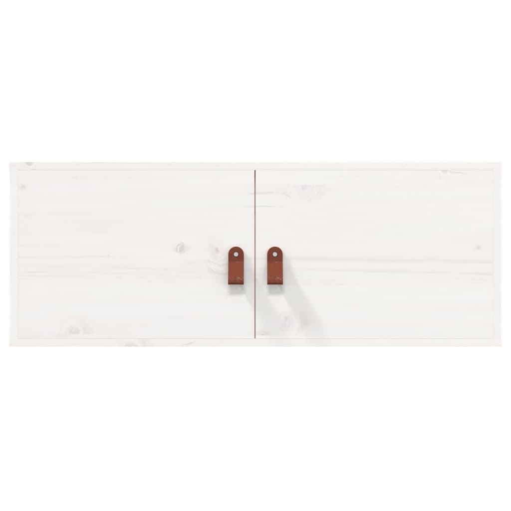 vægskabe 2 stk. 80x30x30 cm massivt fyrretræ hvid