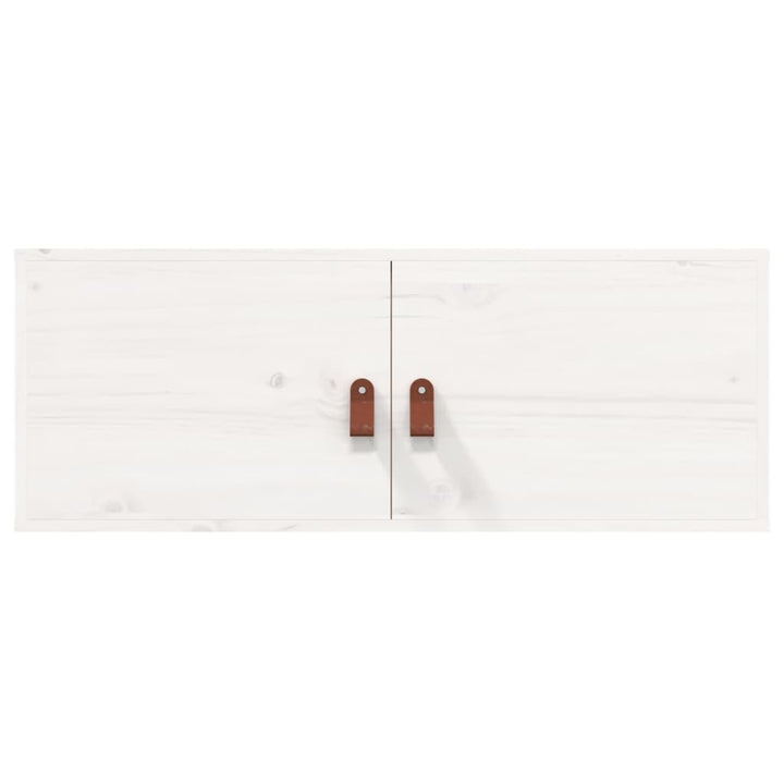 vægskabe 2 stk. 80x30x30 cm massivt fyrretræ hvid