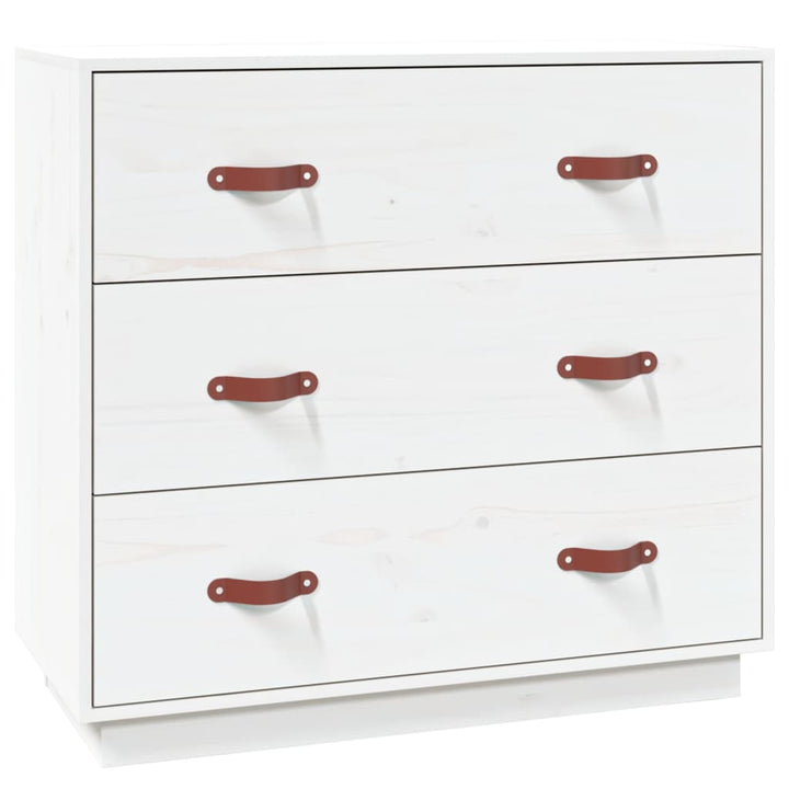 skænk 80x40x75 cm massivt fyrretræ hvid