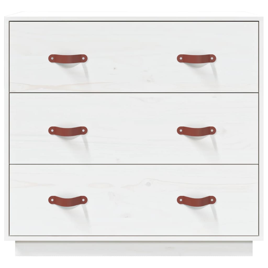 skænk 80x40x75 cm massivt fyrretræ hvid