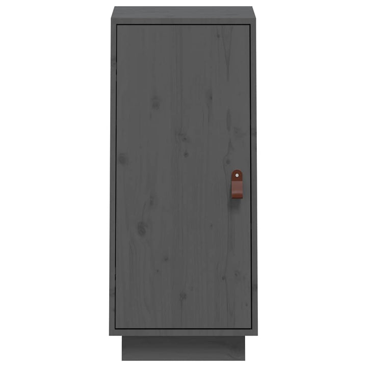 skænk 34x40x75 cm massivt fyrretræ grå