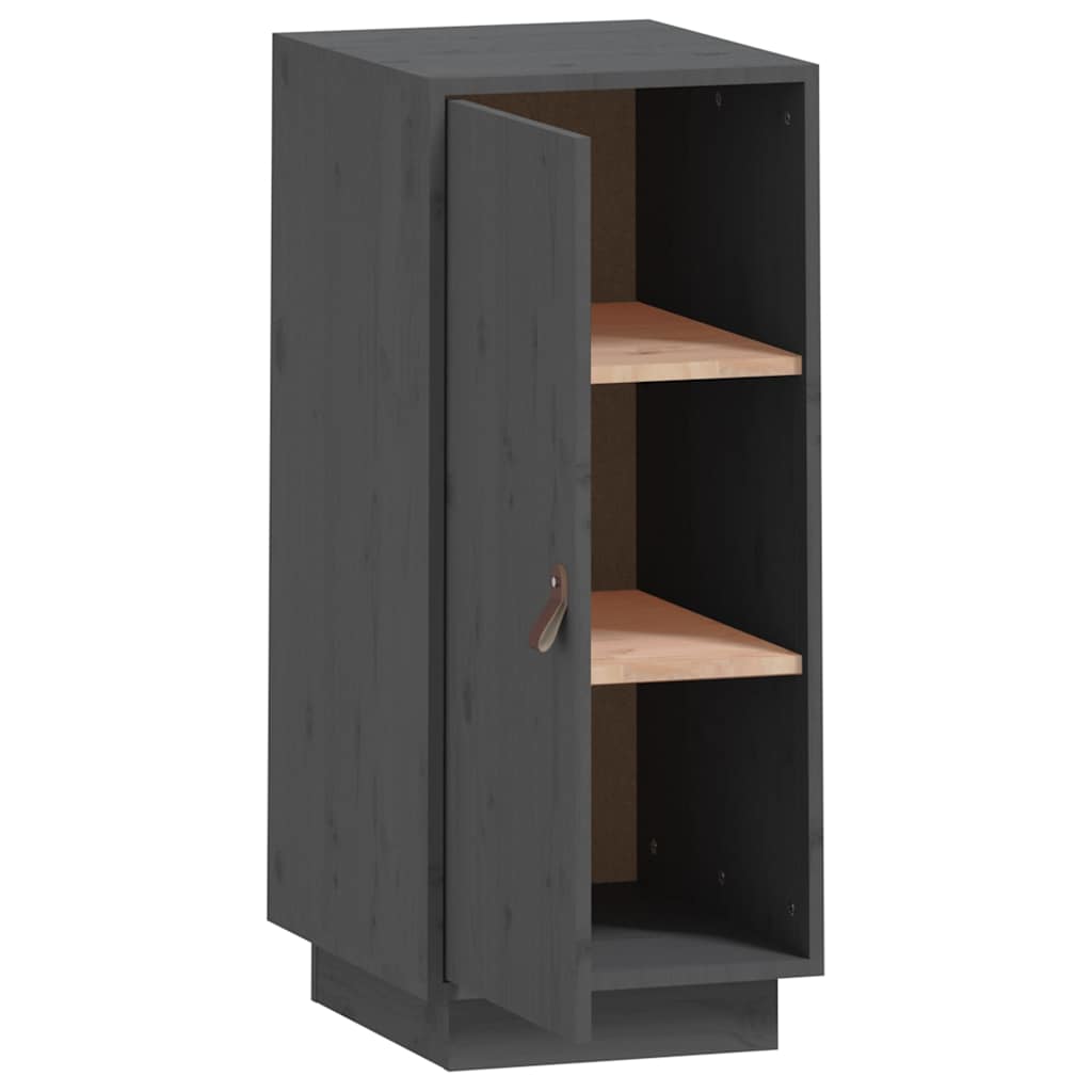 skænk 34x40x75 cm massivt fyrretræ grå