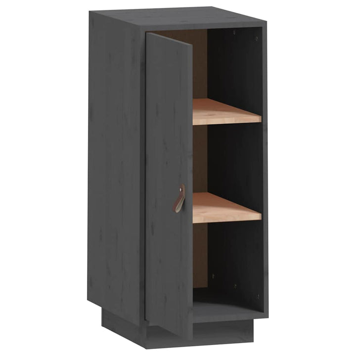 skænk 34x40x75 cm massivt fyrretræ grå