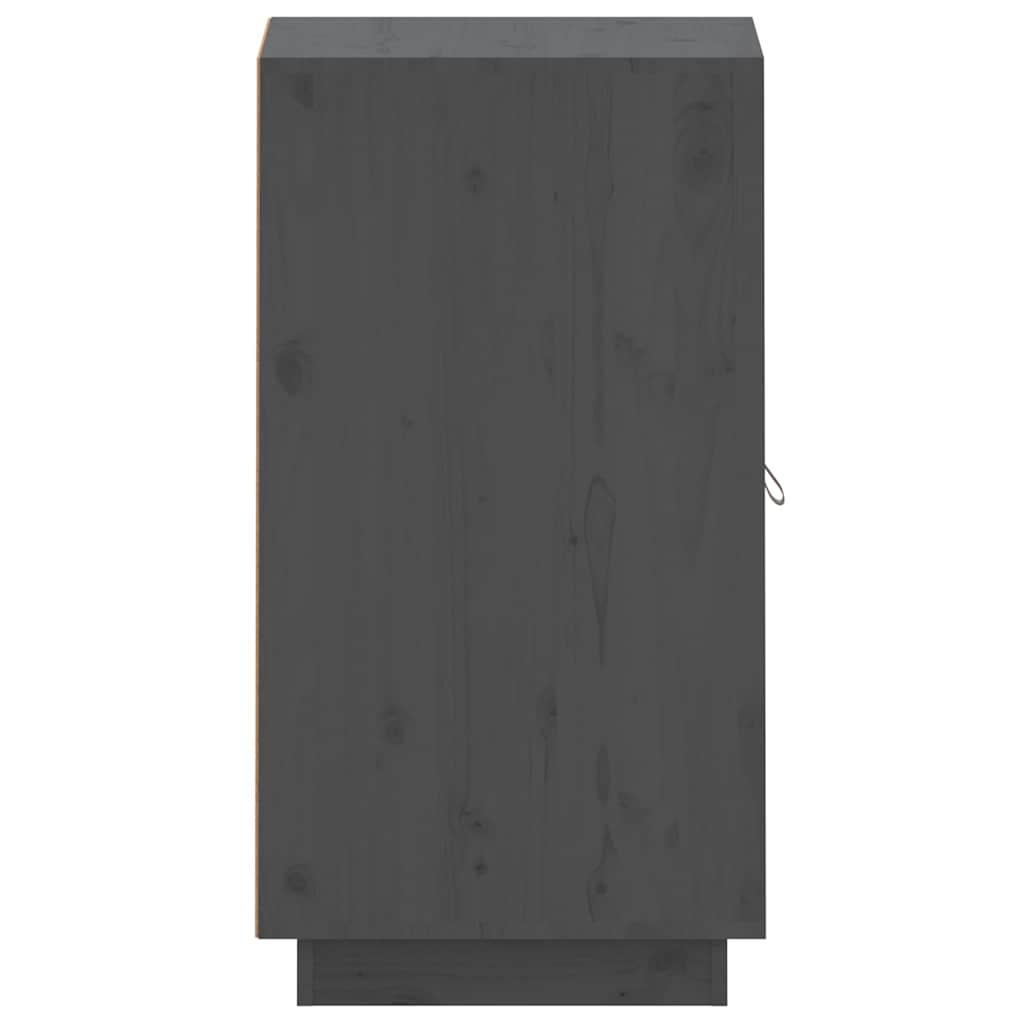 skænk 34x40x75 cm massivt fyrretræ grå