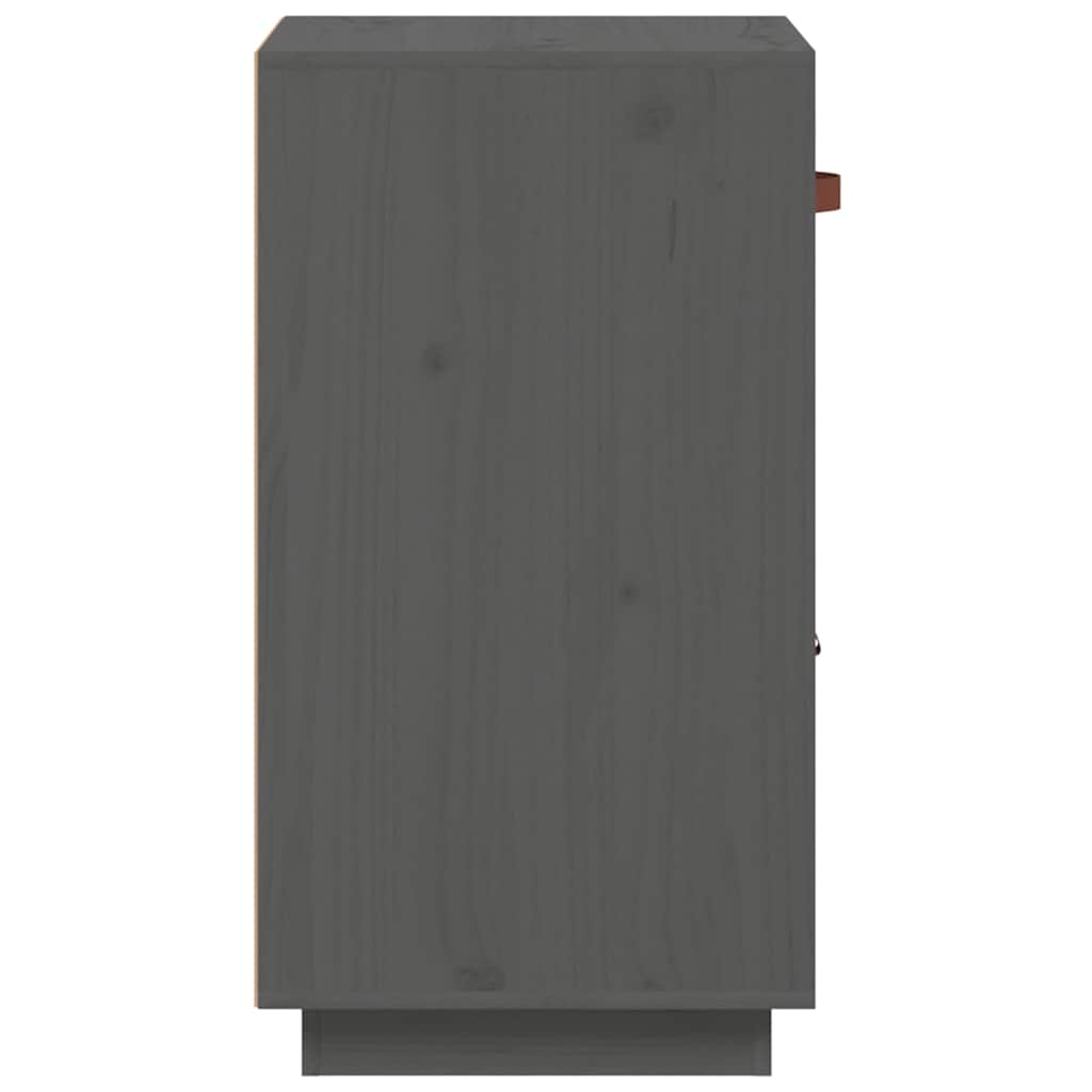 skænk 34x40x75 cm massivt fyrretræ grå