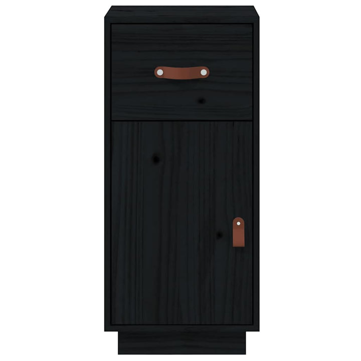 skænk 34x40x75 cm massivt fyrretræ sort