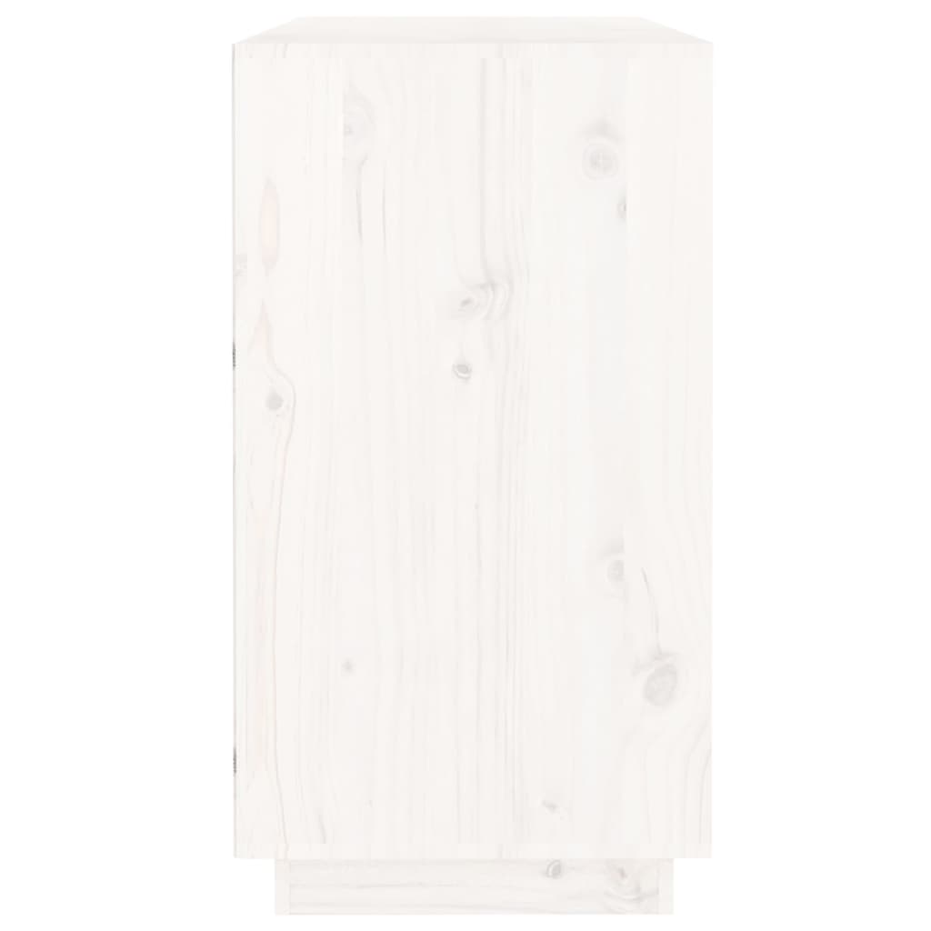 skænk 100x40x75 cm massivt fyrretræ hvid