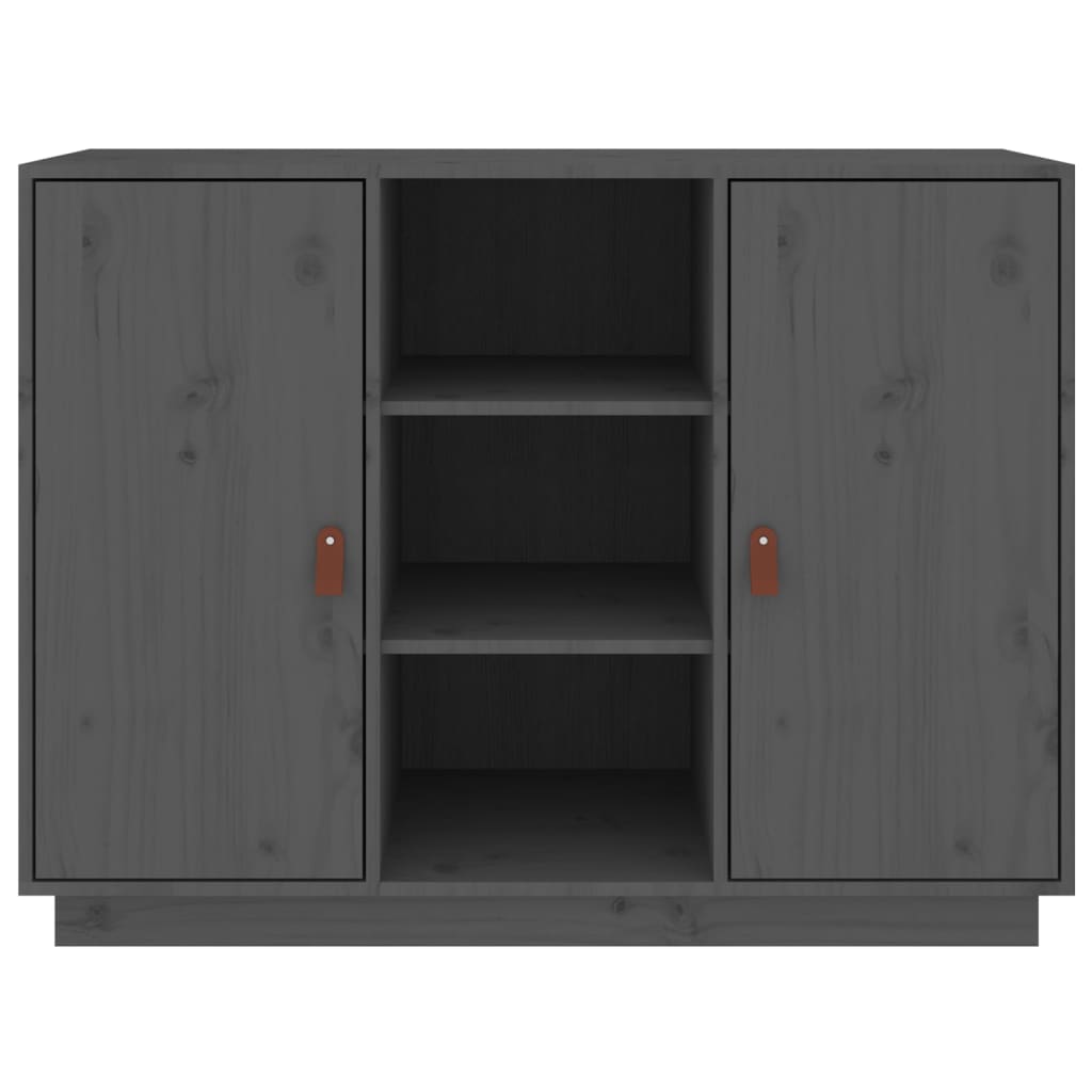 skænk 100x40x75 cm massivt fyrretræ Grå