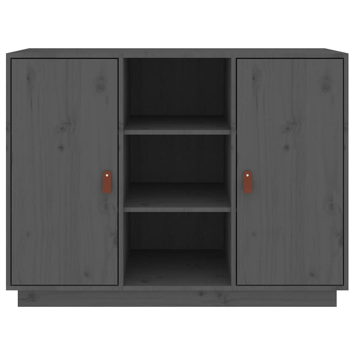 skænk 100x40x75 cm massivt fyrretræ Grå