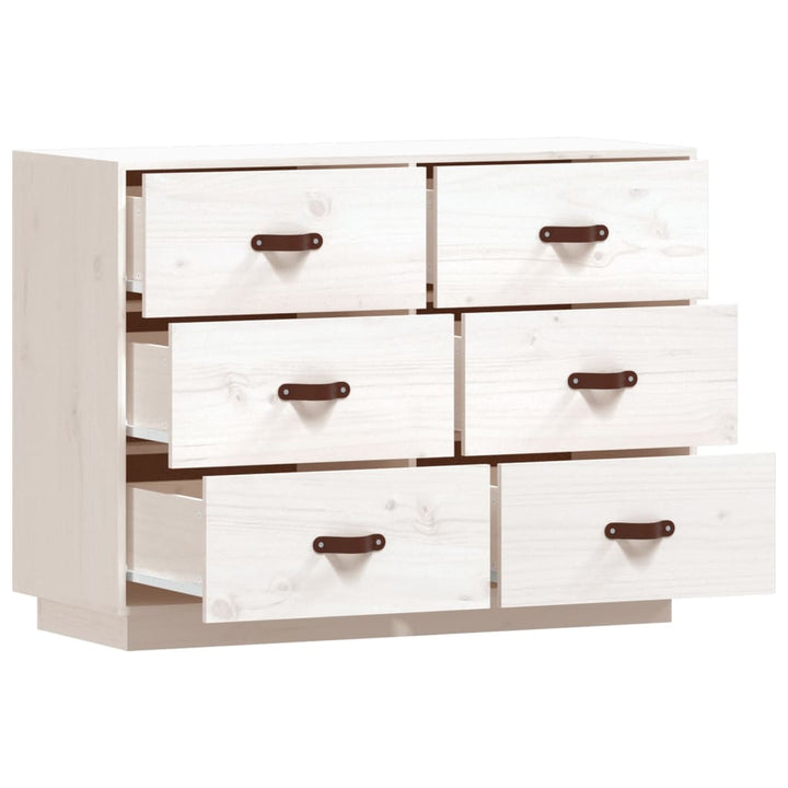 skænk 100x40x75 cm massivt fyrretræ hvid