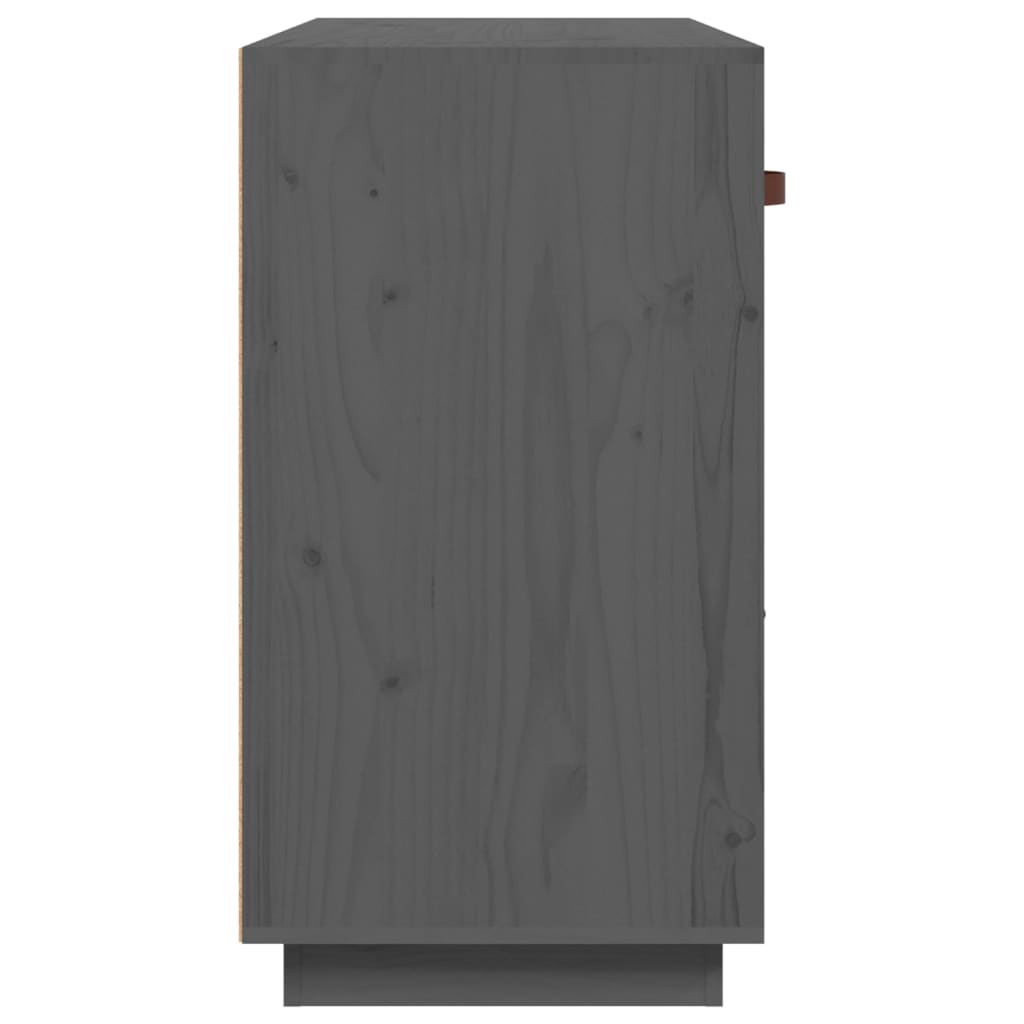 skænk 100x40x75 cm massivt fyrretræ Grå