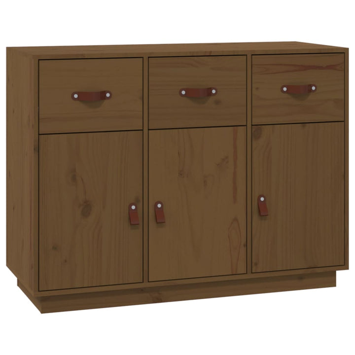 skænk 100x40x75 cm massivt fyrretræ gyldenbrun