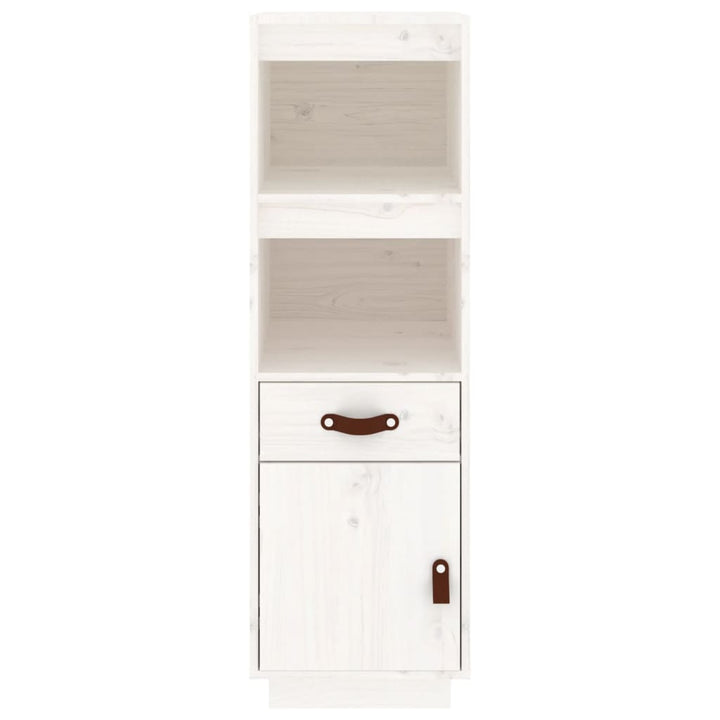 højskab 34x40x108,5 cm massivt fyrretræ hvid