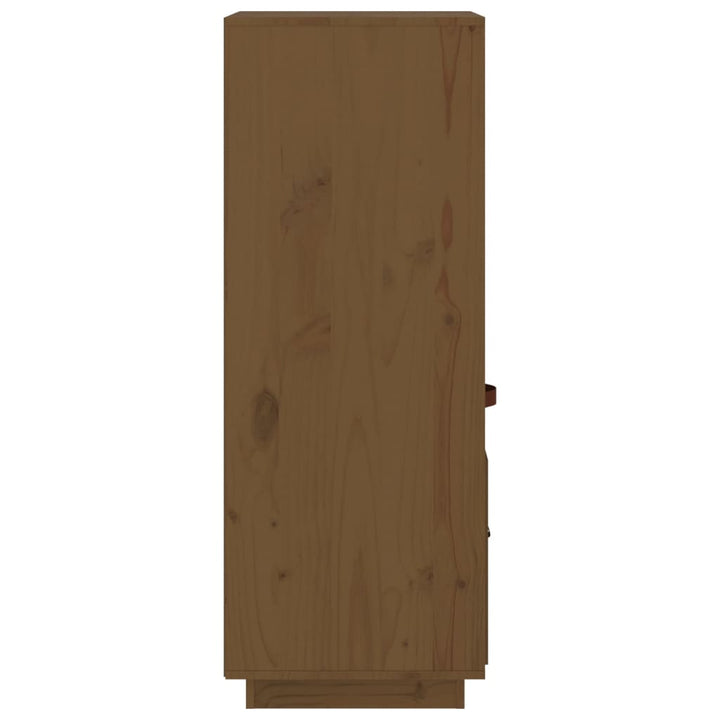 højskab 34x40x108,5 cm massivt fyrretræ gyldenbrun