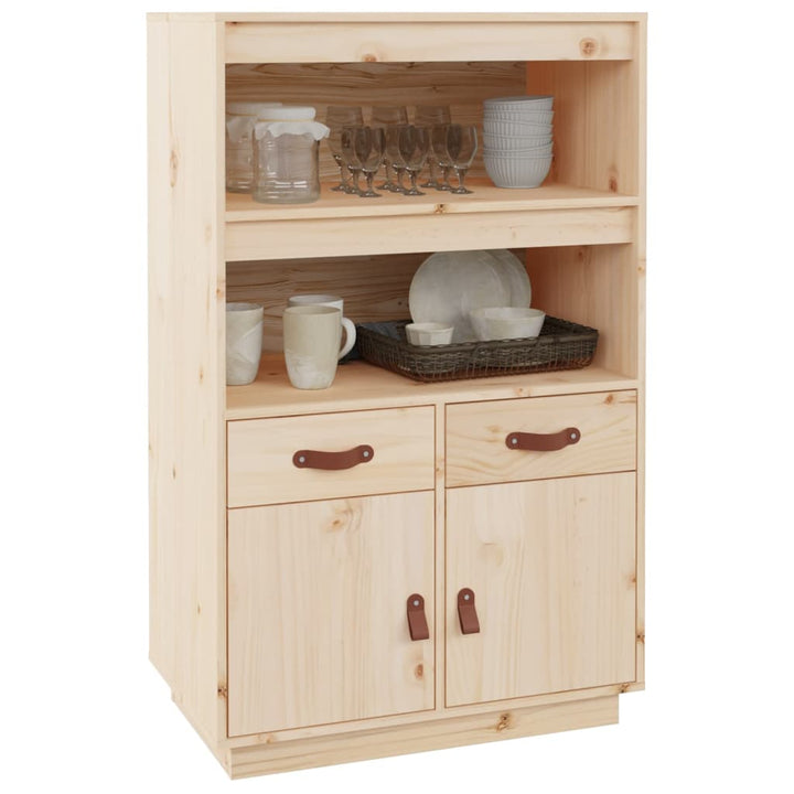 højskab 67x40x108,5 cm massivt fyrretræ