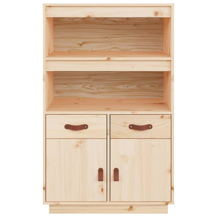 højskab 67x40x108,5 cm massivt fyrretræ