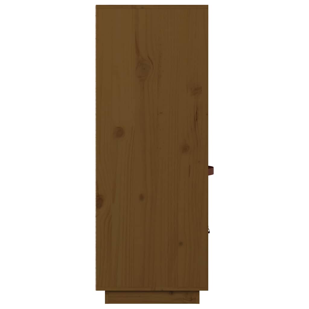 højskab 67x40x108,5 cm massivt fyrretræ gyldenbrun
