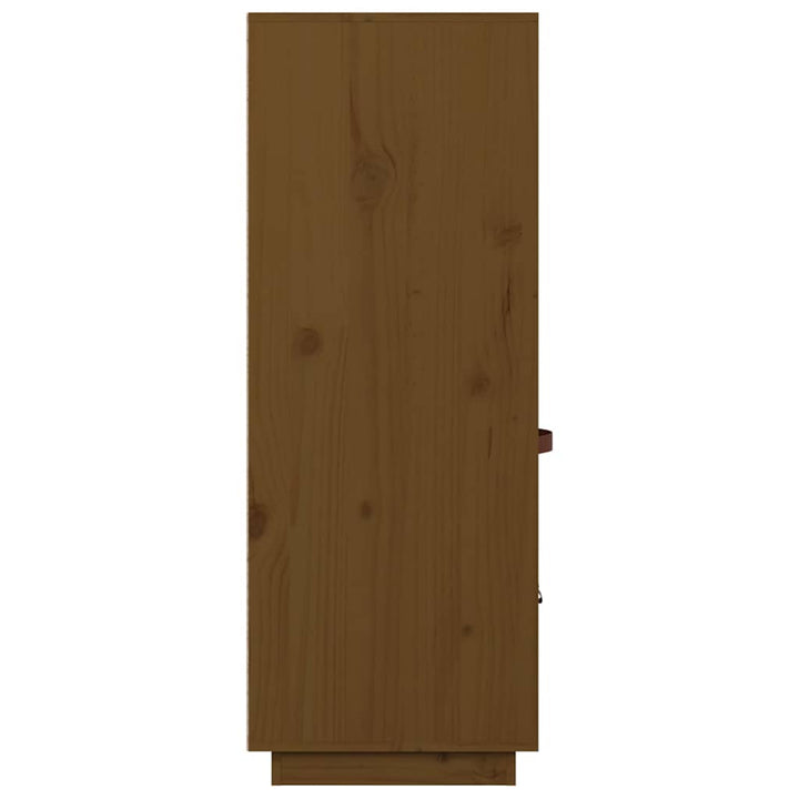 højskab 67x40x108,5 cm massivt fyrretræ gyldenbrun