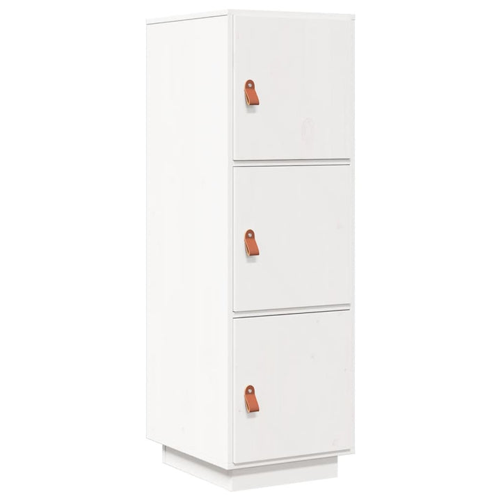 højskab 34x40x108,5 cm massivt fyrretræ hvid