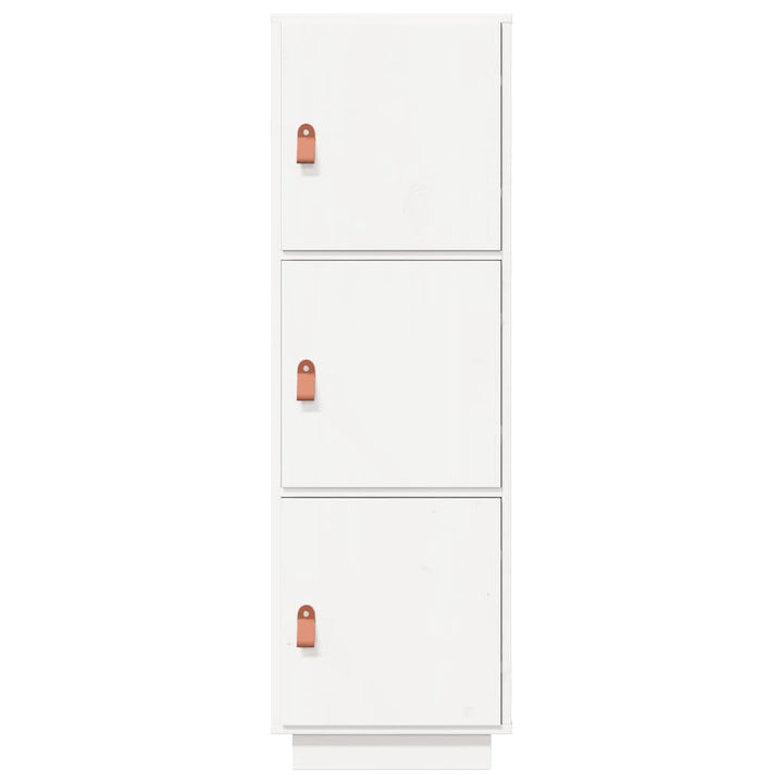 højskab 34x40x108,5 cm massivt fyrretræ hvid