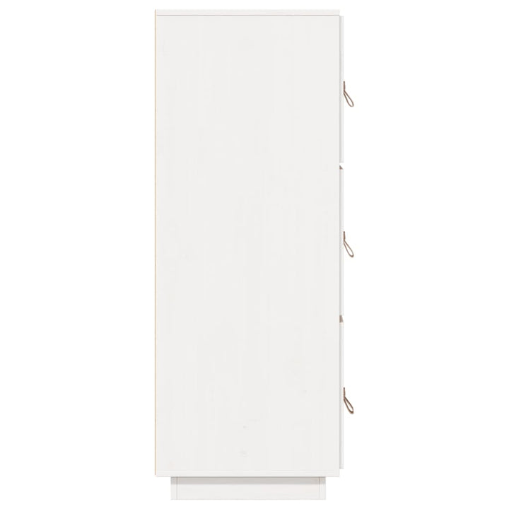 højskab 34x40x108,5 cm massivt fyrretræ hvid