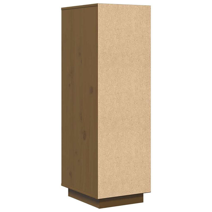 højskab 34x40x108,5 cm massivt fyrretræ gyldenbrun