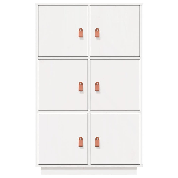 højskab 67x40x108,5 cm massivt fyrretræ hvid