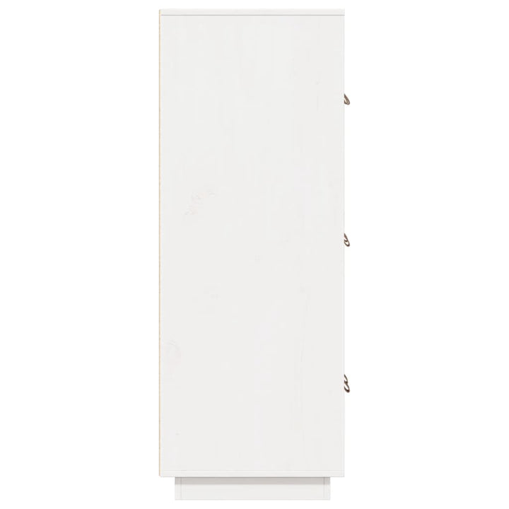 højskab 67x40x108,5 cm massivt fyrretræ hvid