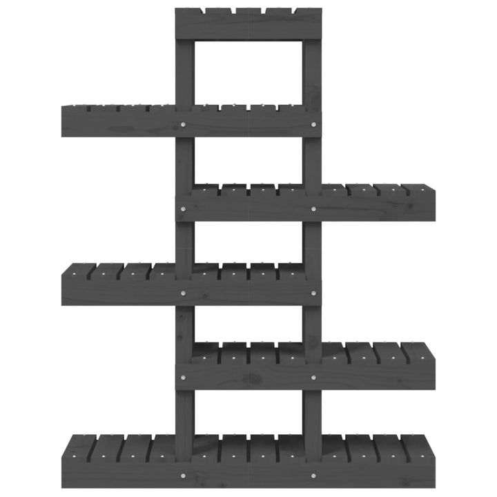 plantestativ 85x25x109,5 cm massivt fyrretræ grå