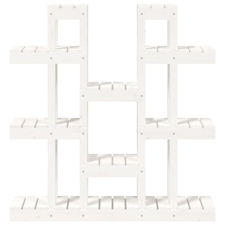 plantestativ 104,5x25x109,5 cm massivt fyrretræ hvid
