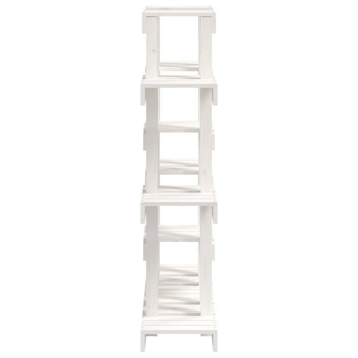 plantestativ 104,5x25x109,5 cm massivt fyrretræ hvid