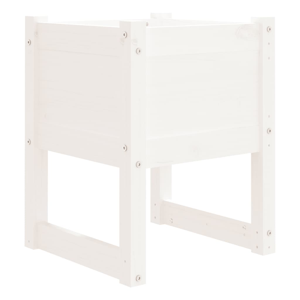 plantekasse 40x40x52,5 cm massivt fyrretræ hvid
